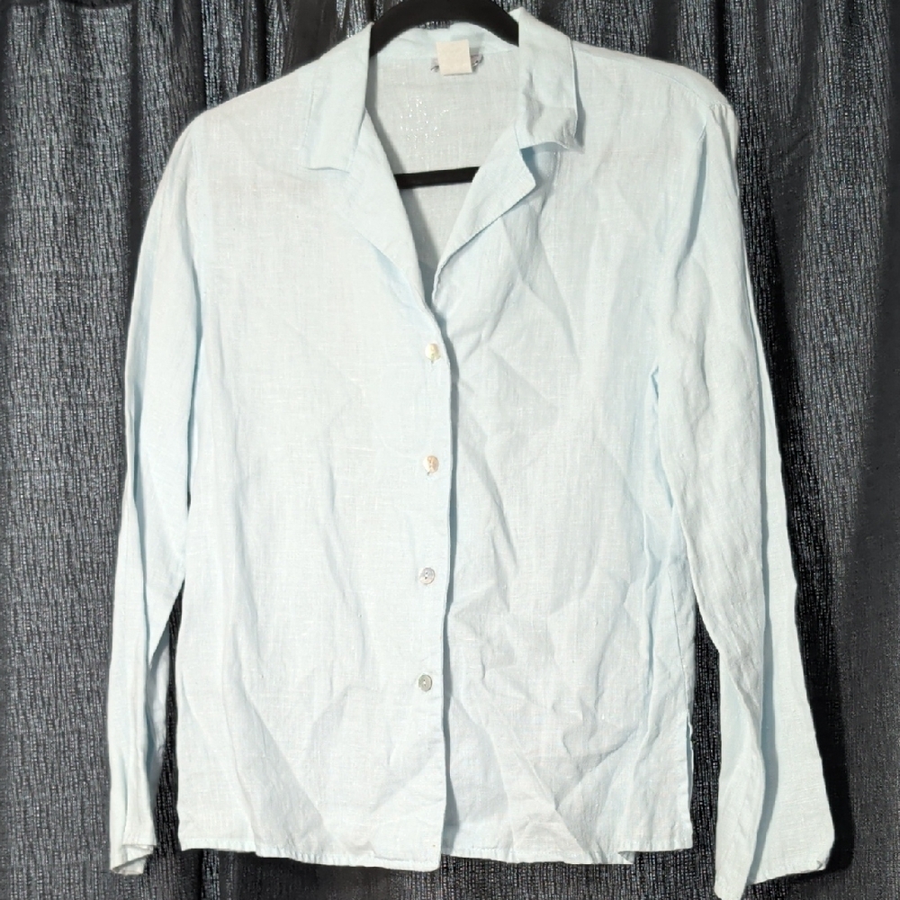 Comfy USA Women's Linen Button-Up Shirt Jacket